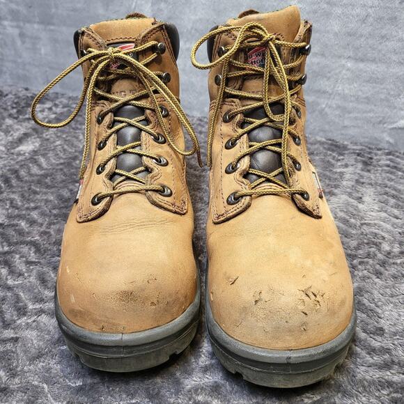 Red Wing Boots Mens Size 9 Brown Leather Work Safety Toe ASTM F2413-18 EH 2240 - Picture 4 of 8
